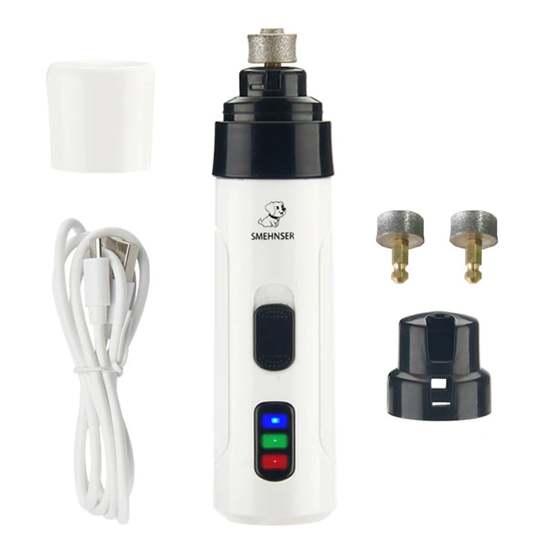 Electric Rechargeable Dog Nail Grinders Dog Cat Paws Nail Grooming Trimmer Tools USB Charging Pet Nail Clippers