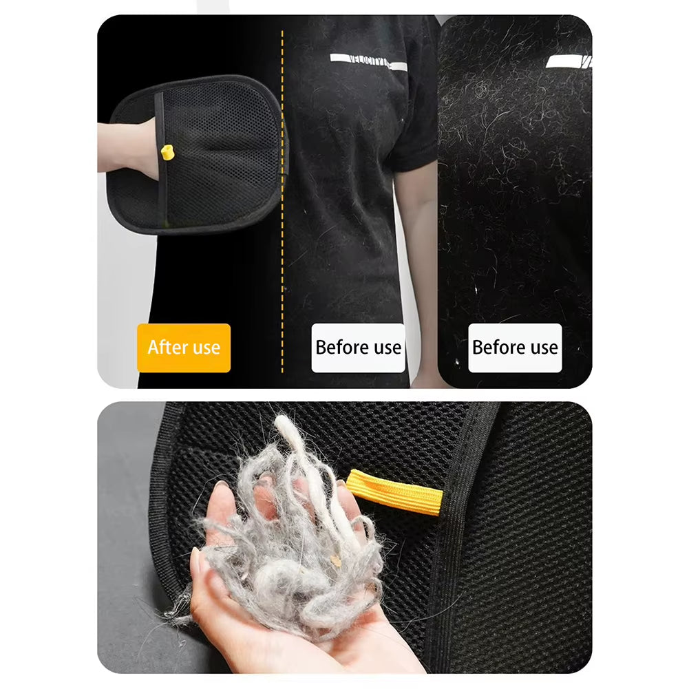 Double Sided Grooming Gloves for Pets Quick Pet Hair Remover Mitt Static Removal Gloves for Clothes Sofa Couch Pet Supply