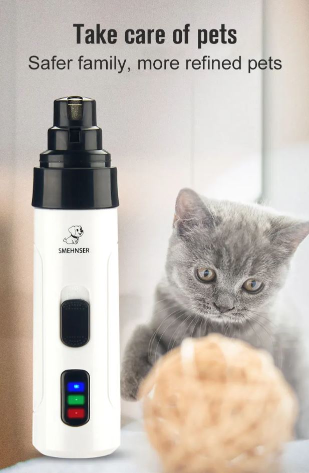 Electric Rechargeable Dog Nail Grinders Dog Cat Paws Nail Grooming Trimmer Tools USB Charging Pet Nail Clippers