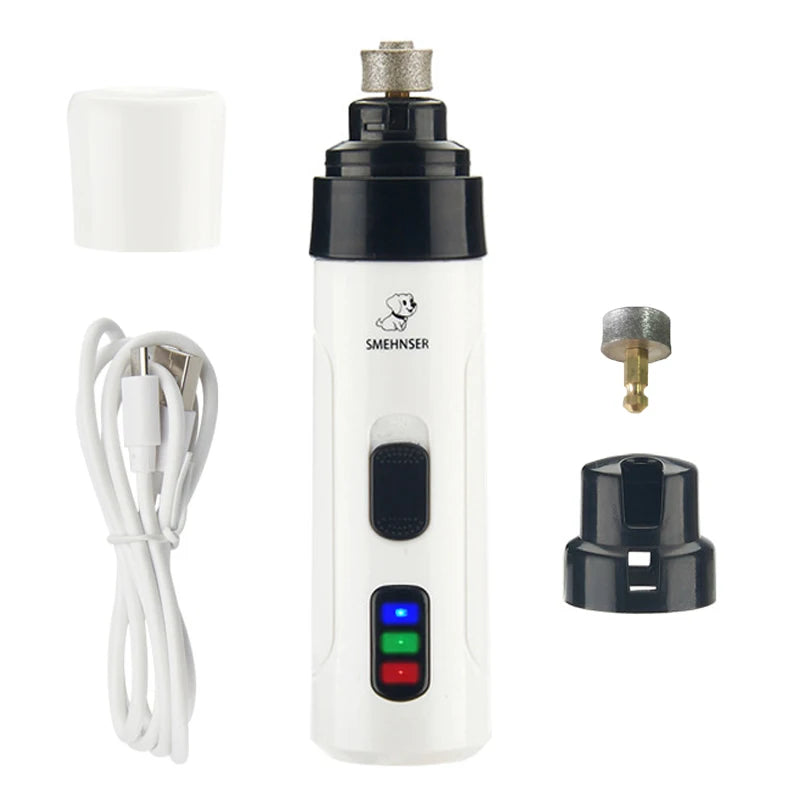 Electric Rechargeable Dog Nail Grinders Dog Cat Paws Nail Grooming Trimmer Tools USB Charging Pet Nail Clippers