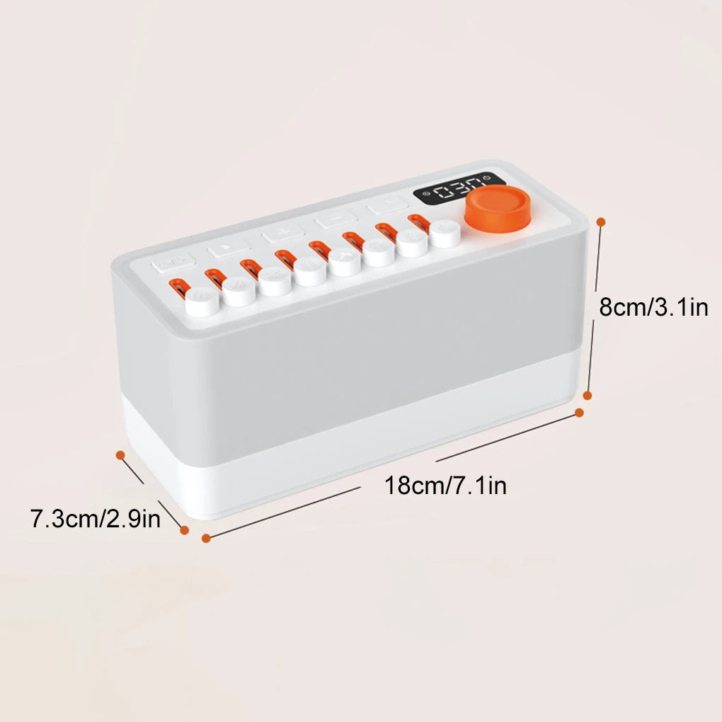 Portable White Noise Bluetooth Speaker Nature Sound Sleep Aid Music Box Wireless Stereo MP3 Music Player Support Timed Shutdown