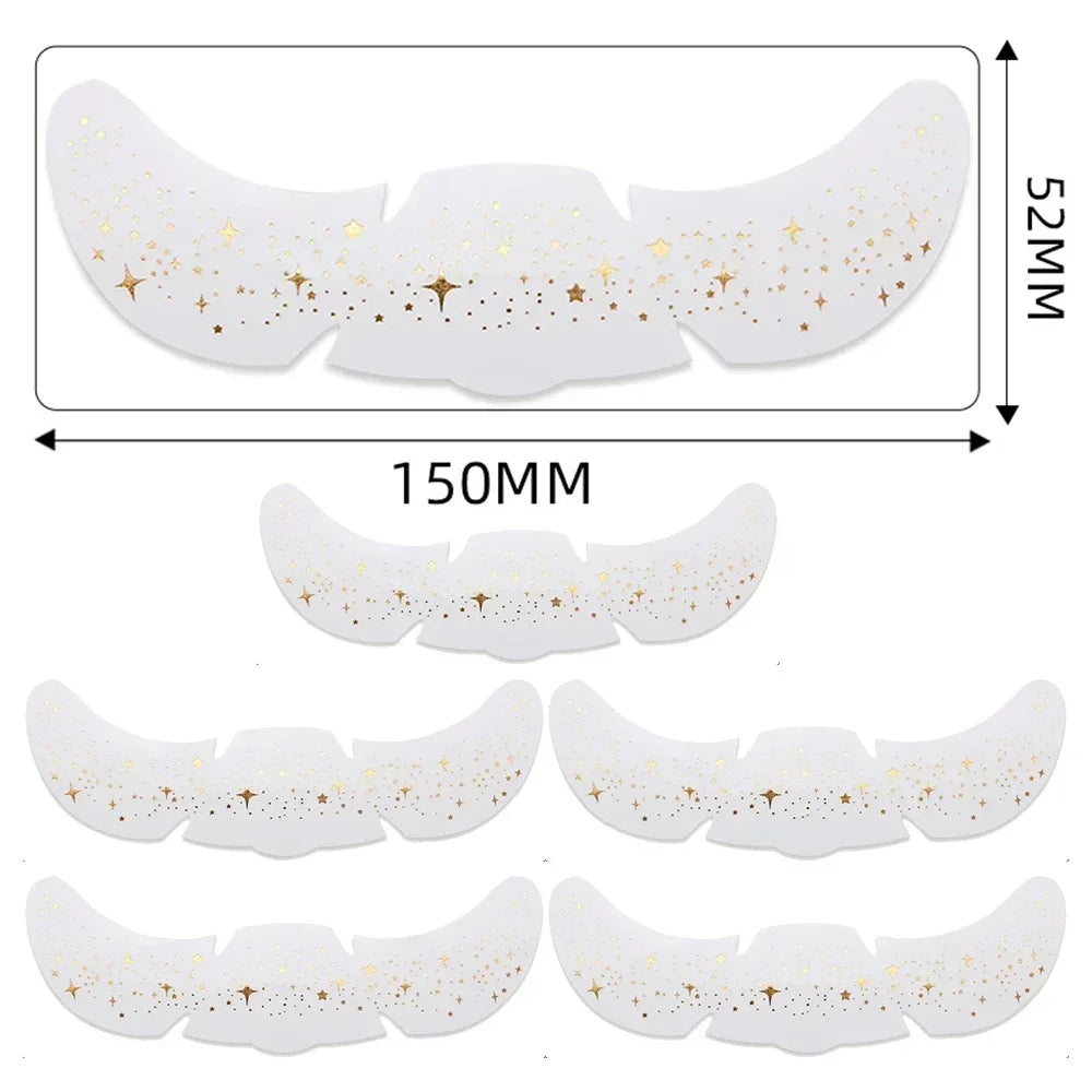 6Pcs Hot Stamping Freckles Makeup Patches Metallic Radiation Golden Silver Fake Freckles Temporary Tattoo Stickers Face Makeup