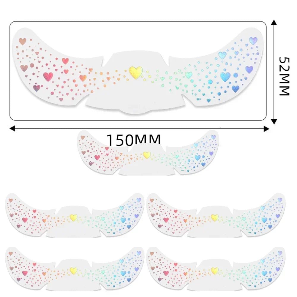 6Pcs Hot Stamping Freckles Makeup Patches Metallic Radiation Golden Silver Fake Freckles Temporary Tattoo Stickers Face Makeup