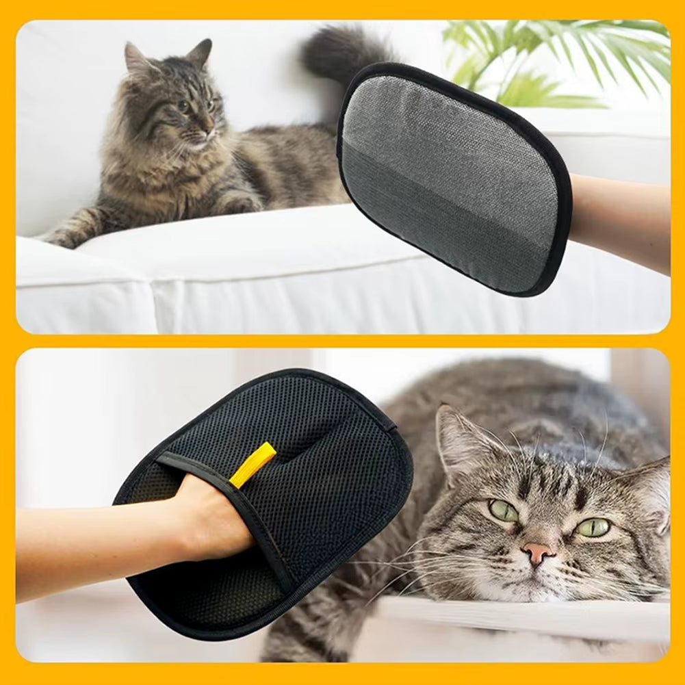 Double Sided Grooming Gloves for Pets Quick Pet Hair Remover Mitt Static Removal Gloves for Clothes Sofa Couch Pet Supply