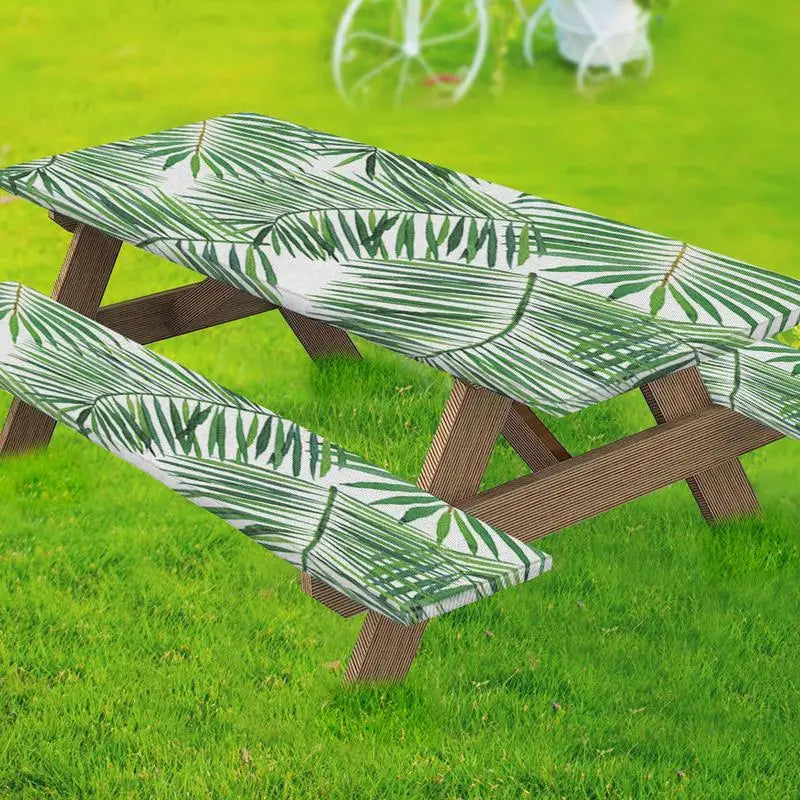 Fitted Picnic Table Cover Stylish 3Pcs Picnic Bench Covers Picnic Table Cloths Elastic Picnic Table Covers Beautiful Picnic
