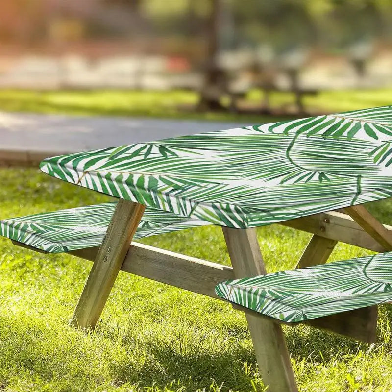 Fitted Picnic Table Cover Stylish 3Pcs Picnic Bench Covers Picnic Table Cloths Elastic Picnic Table Covers Beautiful Picnic