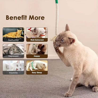 Cotton Cat Chew Toy for Teeth Cleaning, Catnip Rope Toys for Indoor Cats,Nibbling Exercise, Interactive Cat Nip Teething Toys Fo