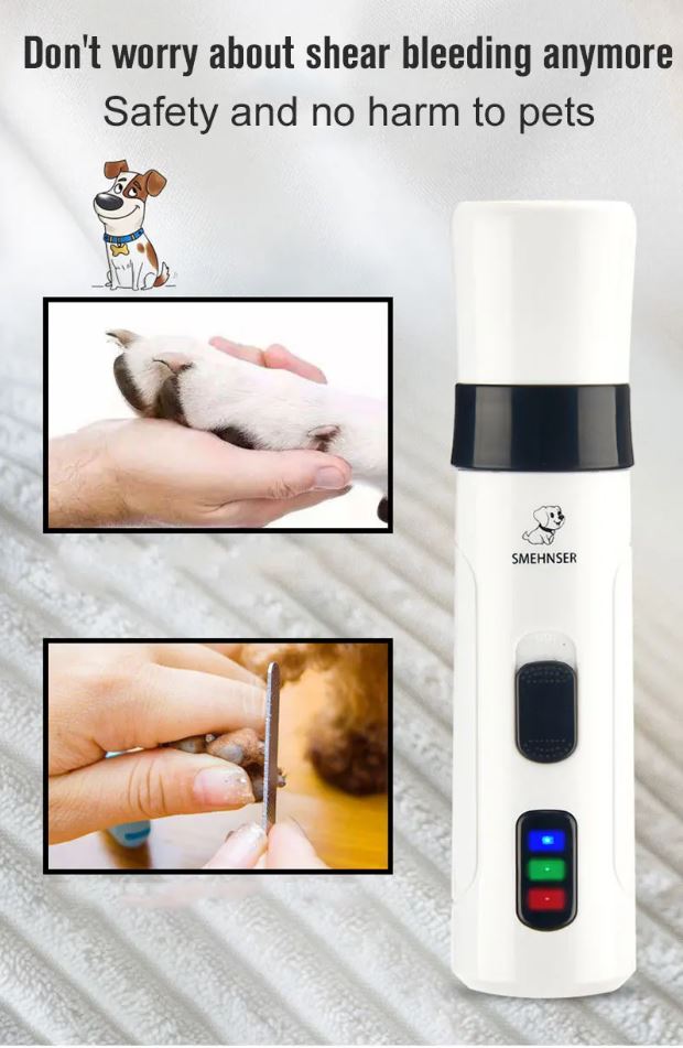Electric Rechargeable Dog Nail Grinders Dog Cat Paws Nail Grooming Trimmer Tools USB Charging Pet Nail Clippers