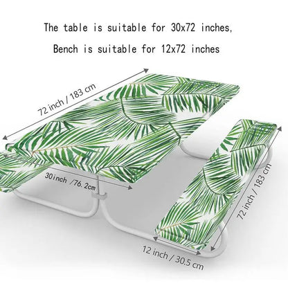 Fitted Picnic Table Cover Stylish 3Pcs Picnic Bench Covers Picnic Table Cloths Elastic Picnic Table Covers Beautiful Picnic