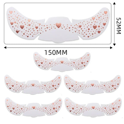 6Pcs Hot Stamping Freckles Makeup Patches Metallic Radiation Golden Silver Fake Freckles Temporary Tattoo Stickers Face Makeup