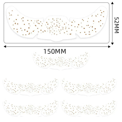 6Pcs Hot Stamping Freckles Makeup Patches Metallic Radiation Golden Silver Fake Freckles Temporary Tattoo Stickers Face Makeup