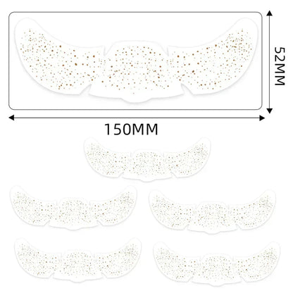 6Pcs Hot Stamping Freckles Makeup Patches Metallic Radiation Golden Silver Fake Freckles Temporary Tattoo Stickers Face Makeup