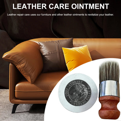 4/8Oz Leather Salve All-Natural Polishing Treatment Leather Cream Conditioner Universal Conditioner for Car Interiors Furniture
