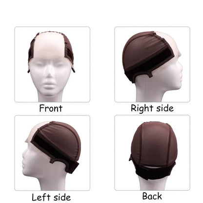 Female Headband Wig Cap Hd Lace Wig Cap for Wig Making U Part Wig Caps with Adjustable Velvet Wig Grip to Wear Wig Nude Hair Net