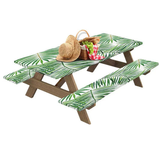 Fitted Picnic Table Cover Stylish 3Pcs Picnic Bench Covers Picnic Table Cloths Elastic Picnic Table Covers Beautiful Picnic
